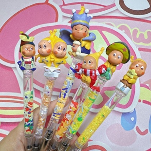 经典星星人改娃萌粒流沙笔学生萌粒笔中性笔手账笔原创设计可爱