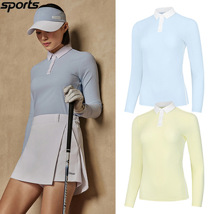 韩国代购titleist高尔夫26春夏凉感修身弹力户外POLO衫长袖T恤女