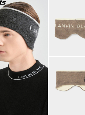 韩国代购lanvin blanc高尔夫配饰25秋冬男柔软保暖休闲针织耳罩