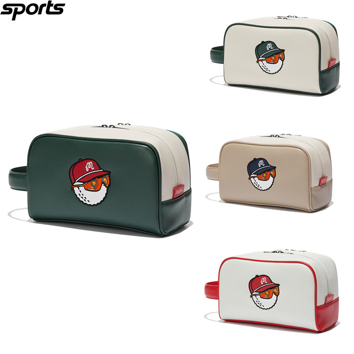 韩国代购malbon高尔夫球配饰26春夏女标志拼色多功能轻便收纳包