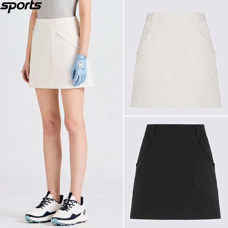 韩国代购GFORE高尔夫穿搭26春大口袋简约百搭运动户外修身短裙女