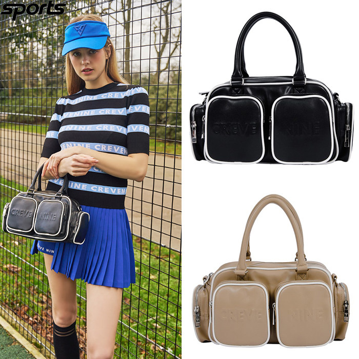 韩国代购CREVE9高尔夫配饰24年春夏新款多口袋收纳运动拎包球包