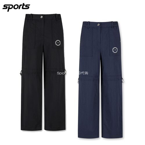 韩国代购CRAIG KARL高尔夫26春夏透气宽松舒适抽绳运动直筒长裤女