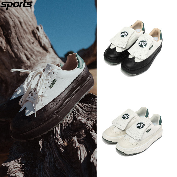 韩国代购MALBON高尔夫配饰25早春男女同款GOLF流苏拼色复古运动鞋