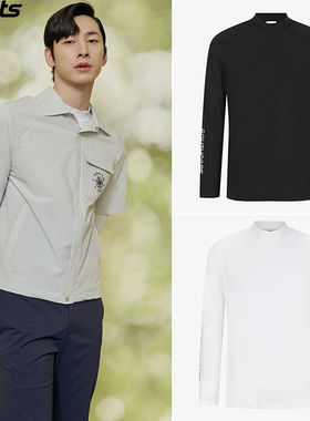 韩国代购southcape高尔夫26年春吸湿速干高领运动打底长袖T恤男