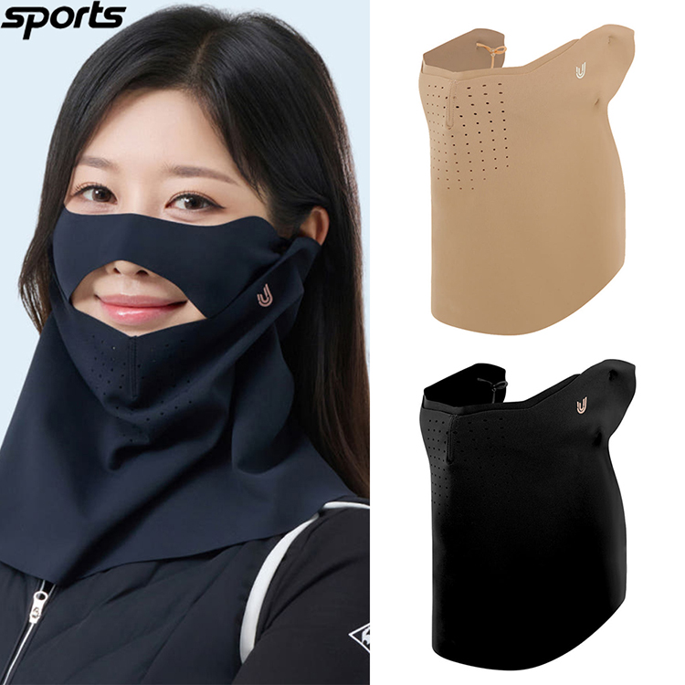 韩国代购U2高尔夫户外登山骑行25年冬运动防风防寒透气防晒面罩女