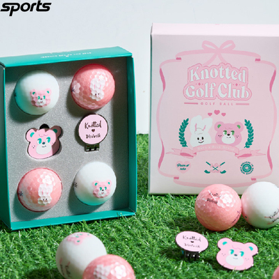现货韩国代购KNOTTED高尔夫球24年ins可爱R3球马克联名卡通礼盒装