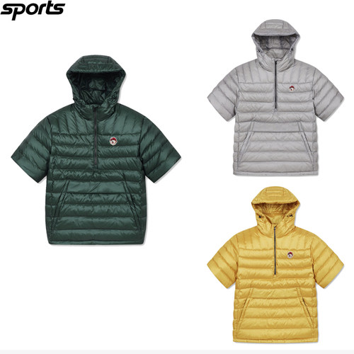 韩国代购GOLDEN BEAR高尔夫球服24秋冬男GOLF短袖连帽羽绒服