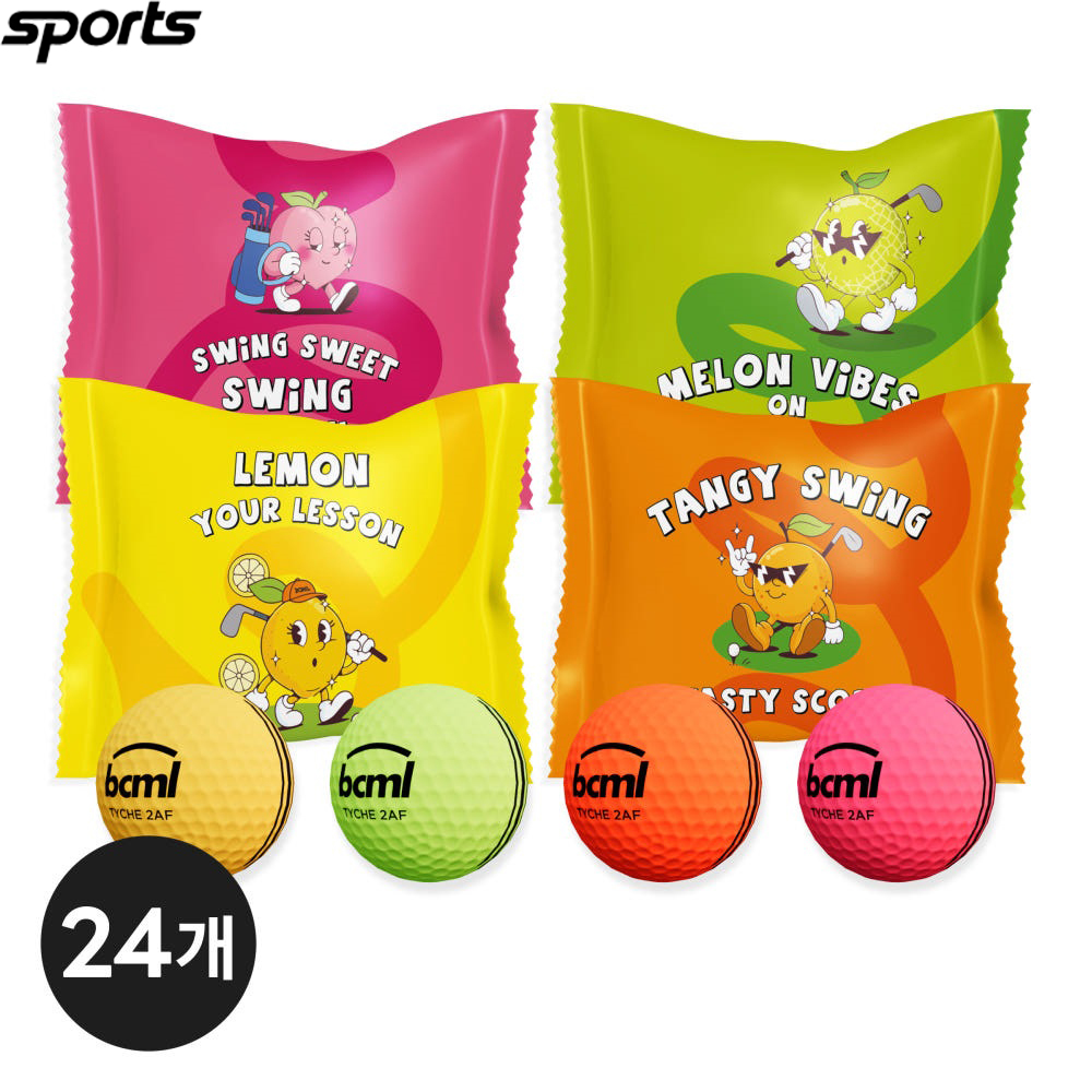 韩国代购高尔夫配饰装备25年ins潮可爱水果硬糖造型彩色R2球套装