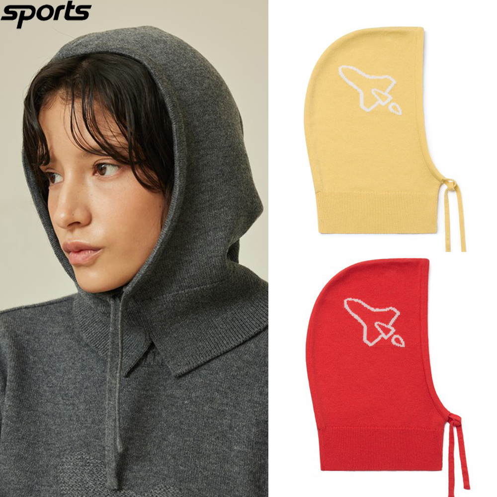 韩国代购antomars高尔夫穿搭25秋冬保暖护耳针织户外系带拉法帽女