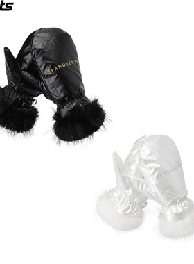 韩国代购st andrews高尔夫配饰25秋冬女标志弹力运动厚实保暖手套