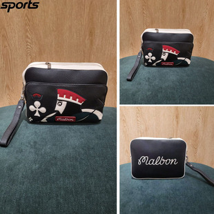 韩国代购malbon高尔夫配饰25初秋男女图案柔软轻便可拆肩带手拿包