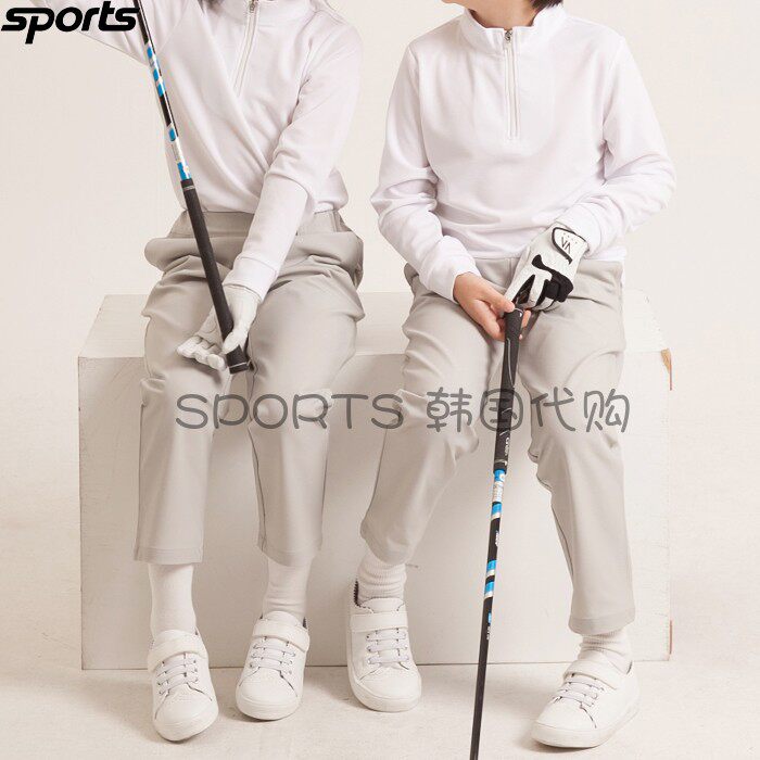 韩国代购AHNSGOLF儿童高尔夫球服22新款男女童装弹力百搭长裤