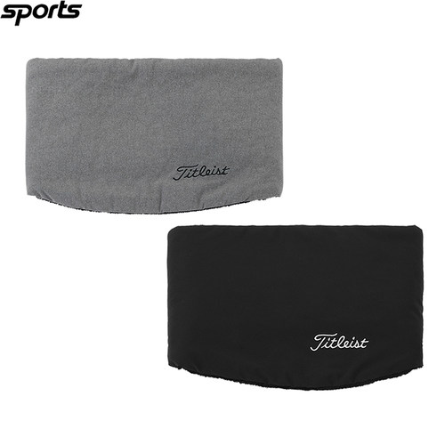 韩国代购titleist高尔夫25冬加厚拼接针织加绒保暖户外围脖围巾男