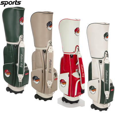 韩国代购malbon高尔夫球配饰26春夏男女立式轻便拉杆轱辘球杆包