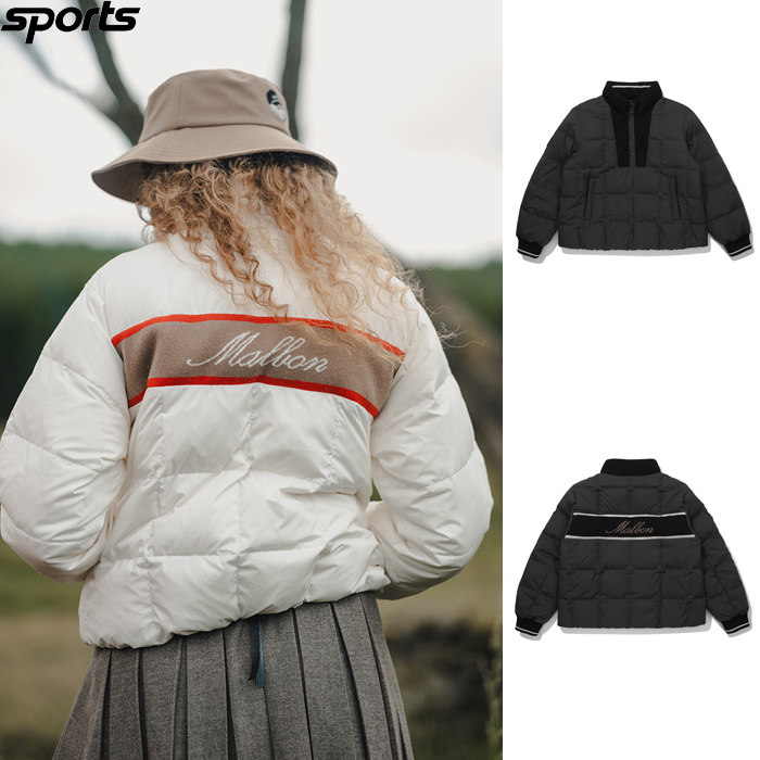 折扣款韩国代购malbon高尔夫球服女标志柔软轻便保暖休闲羽绒服