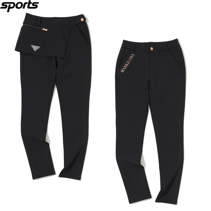 韩国代购mark&lona高尔夫球裤26春夏女可拆裙摆修身弹力运动长裤