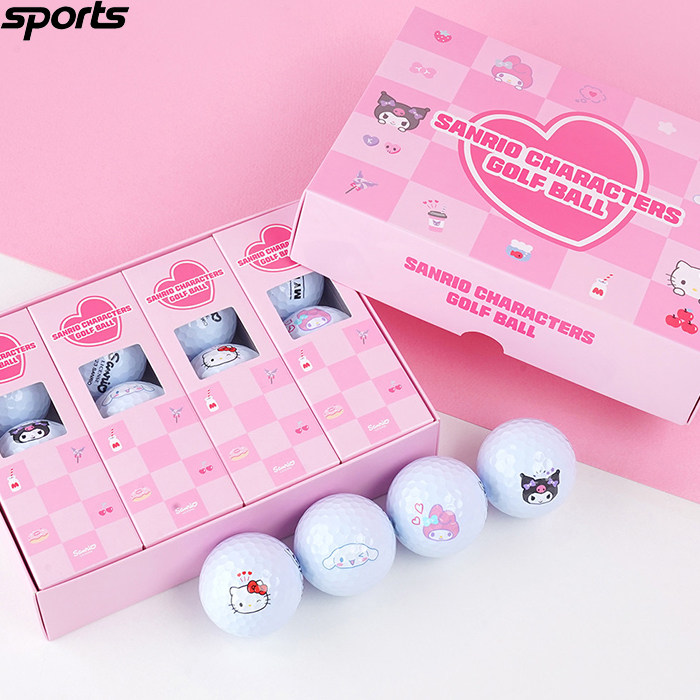 韩国代购高尔夫球24年新款ins可爱卡通美乐蒂库洛米12枚球套组R3