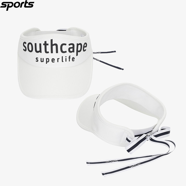 韩国代购southcape高尔夫26春夏少女风蝴蝶结丝带遮阳户外女球帽