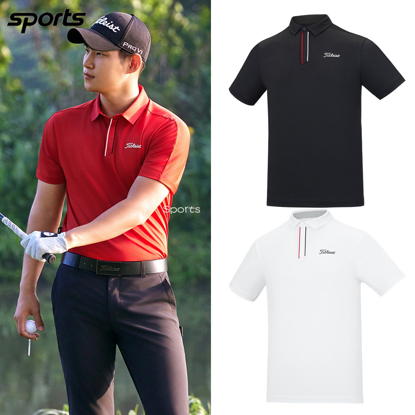 韩国代购titleist高尔夫26年夏简约商务透气运动POLO衫短袖T恤男