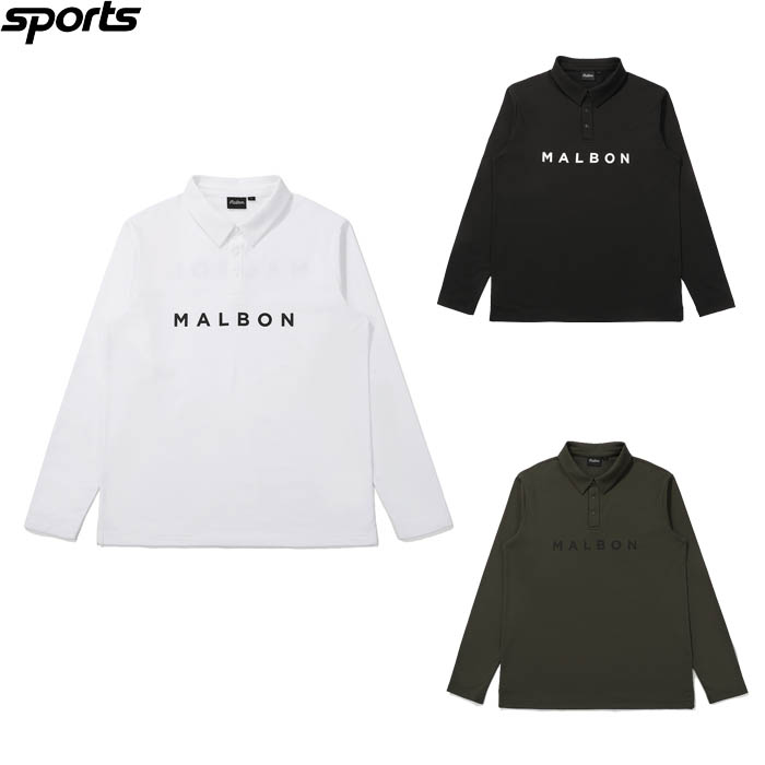 折扣款韩国代购malbon高尔夫球服男轻质抓绒保暖运动休闲长袖POLO