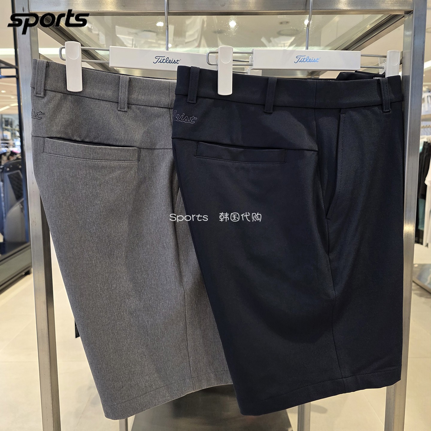 韩国代购titleist高尔夫26年初秋简约舒适弹力商务运动直筒短裤男