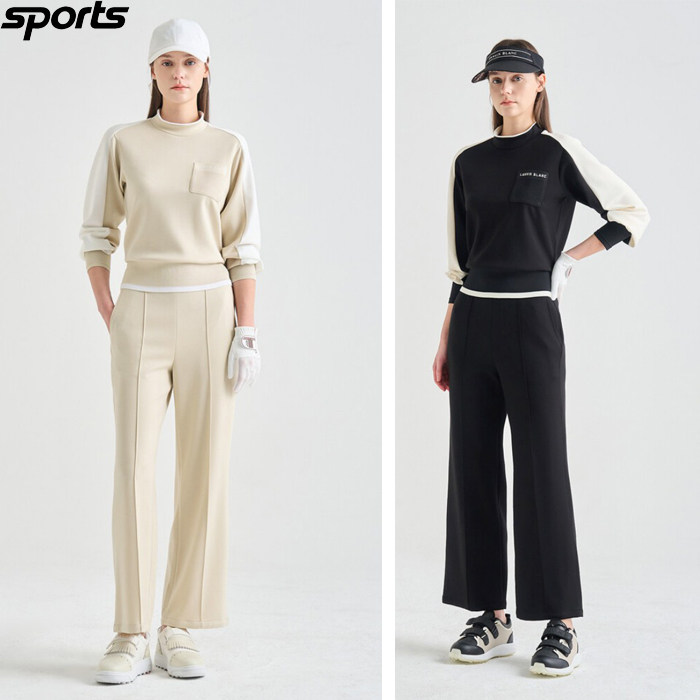 韩国代购lanvin blanc高尔夫球服26春夏女圆领弹力卫衣运动长裤
