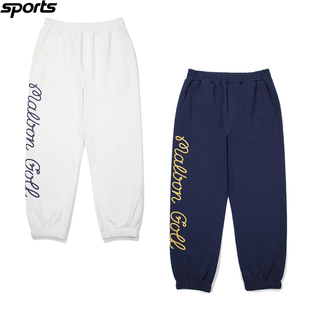 男大标志纯色束脚运动休闲长裤 malbon高尔夫球裤 韩国代购 折扣款