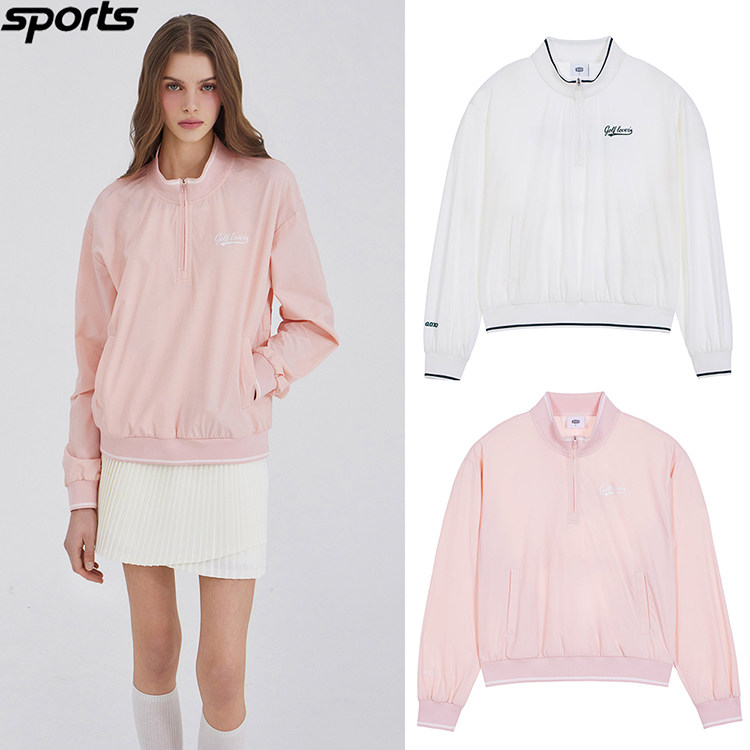 韩国代购GOXO高尔夫26春半开立领拉链防风防晒运动户外套头外套女