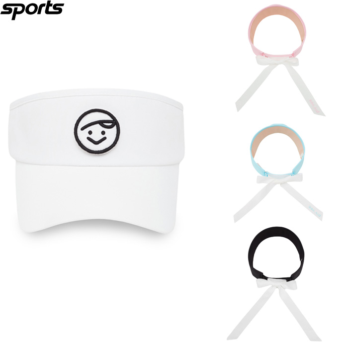 韩国代购Pivvee高尔夫配饰25春夏女户外运动无顶丝带防晒遮阳帽