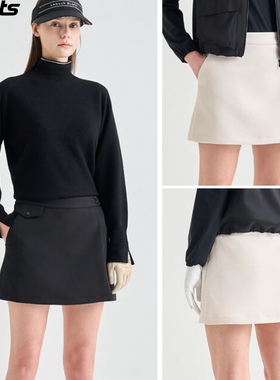 韩国代购lanvin blanc高尔夫球裙26春夏女纯色运动休闲舒适短裙