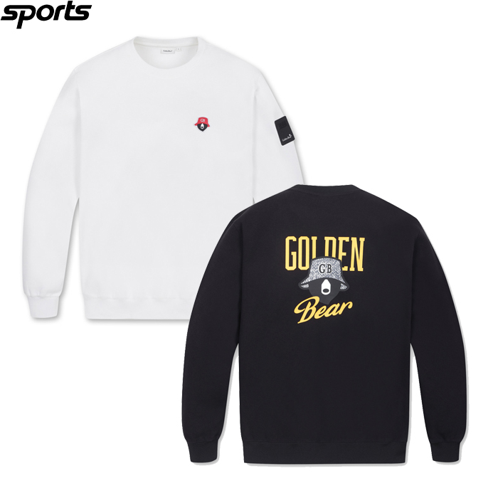 韩国代购GOLDEN BEAR高尔夫球服25早春男子GOLF图案圆领套头衫