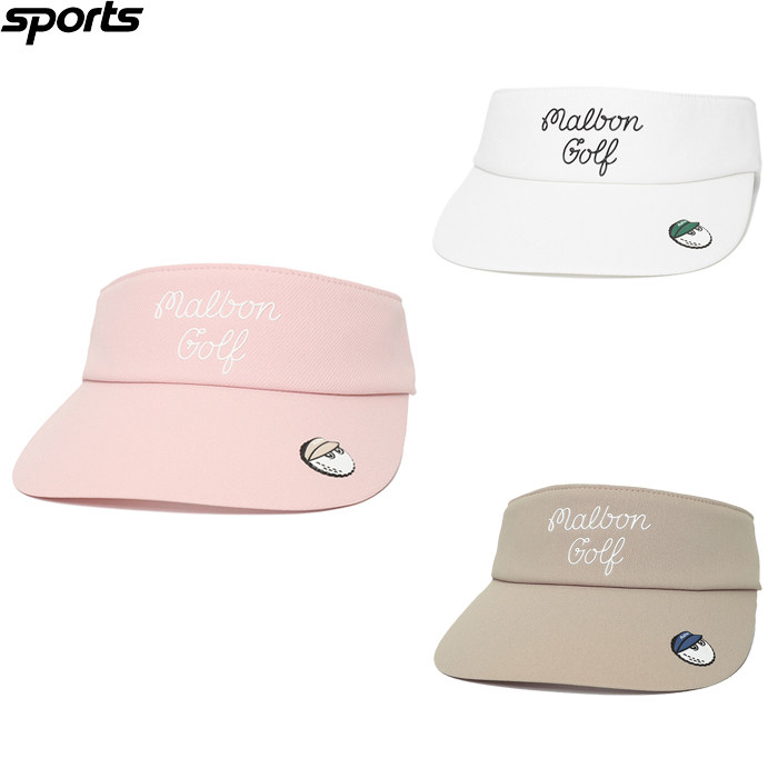 折扣款韩国代购malbon高尔夫球配饰女标志运动休闲无顶防晒遮阳帽