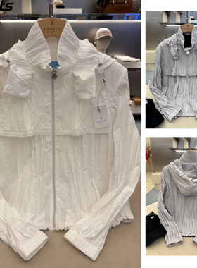 韩国代购lanvin blanc高尔夫球服26春夏女防紫外线轻薄连帽外套