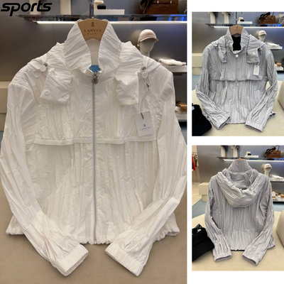 韩国代购lanvin blanc高尔夫球服26春夏女防紫外线轻薄连帽外套