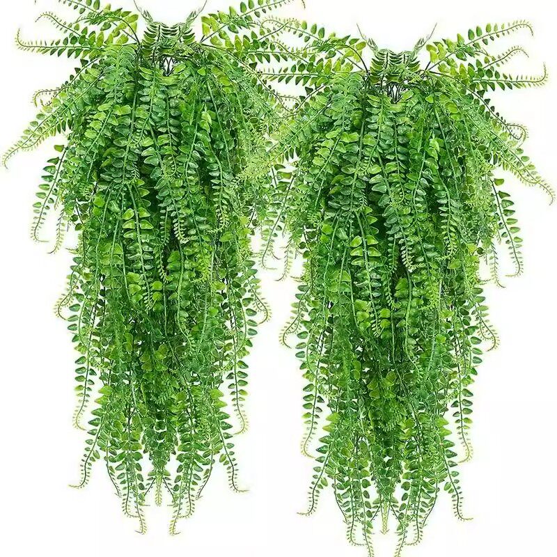 亚马逊仿真壁挂 波斯草藤条 人造悬挂蕨类植物藤蔓悬挂 绿色植物