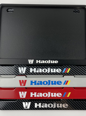 摩托车后牌照架适用于豪爵TR300UHR150AFR125踏板车碳纤牌框通用