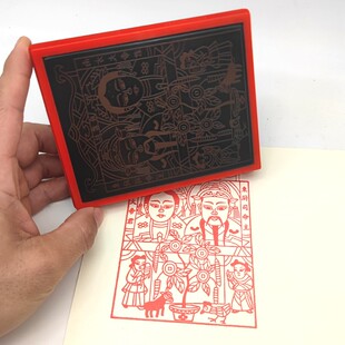 东厨司命传统雕板年画贴纸灶王君定制自出墨光敏印灶王爷画像印章