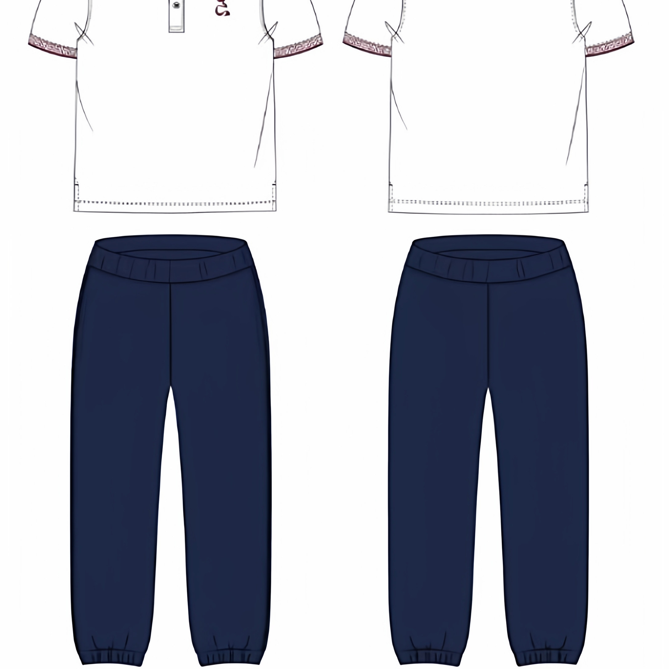 现货【杭州市良渚职业高级中学】良渚职高校服运动装短袖短裤夏季