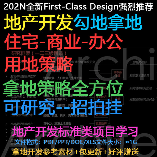 建筑房地产勾地拿地住宅商业办公产业用地策略