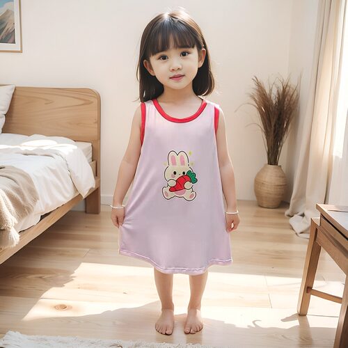女童莫代尔睡裙夏季薄款