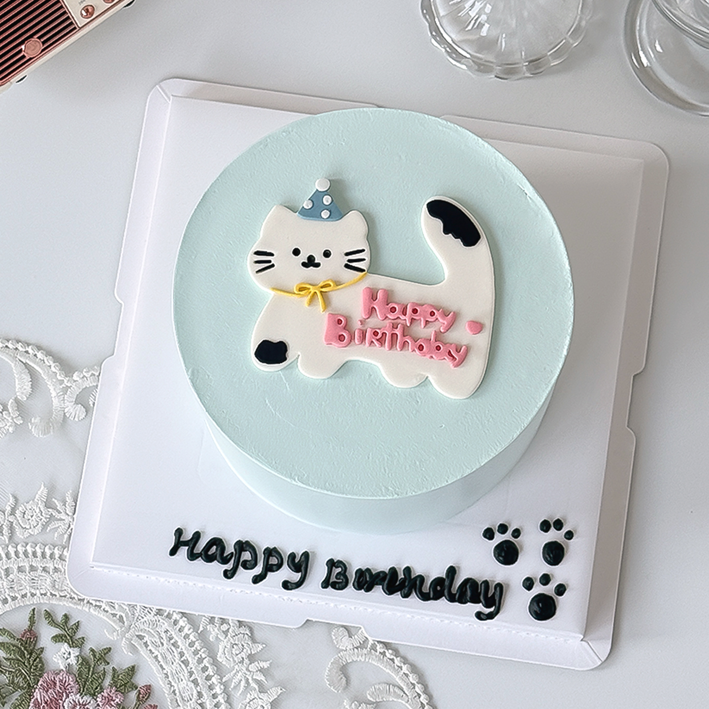 糖堡森林卡通ins小猫咪翻糖切模猫头生日帽小猫咪蛋糕装饰DIY模具