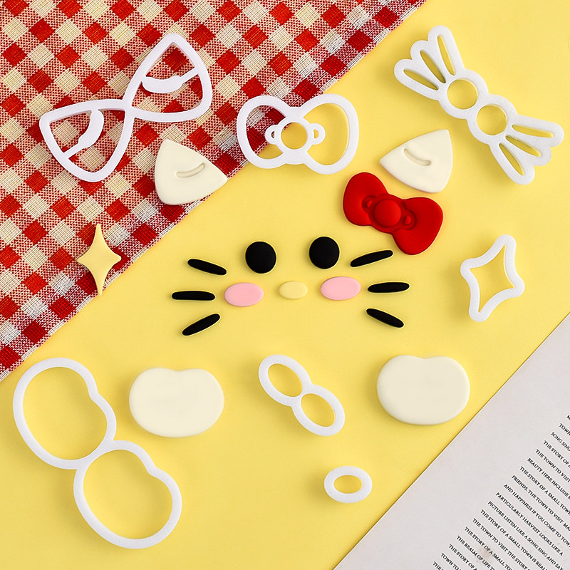 糖堡森林网红kt猫翻糖切模生日蛋糕装饰hellokitty凯蒂猫烘焙压模