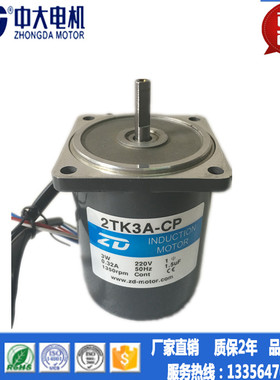 220V 3W中大交流力矩光轴减速电机2TK3A-CP转速1350转可配控制器