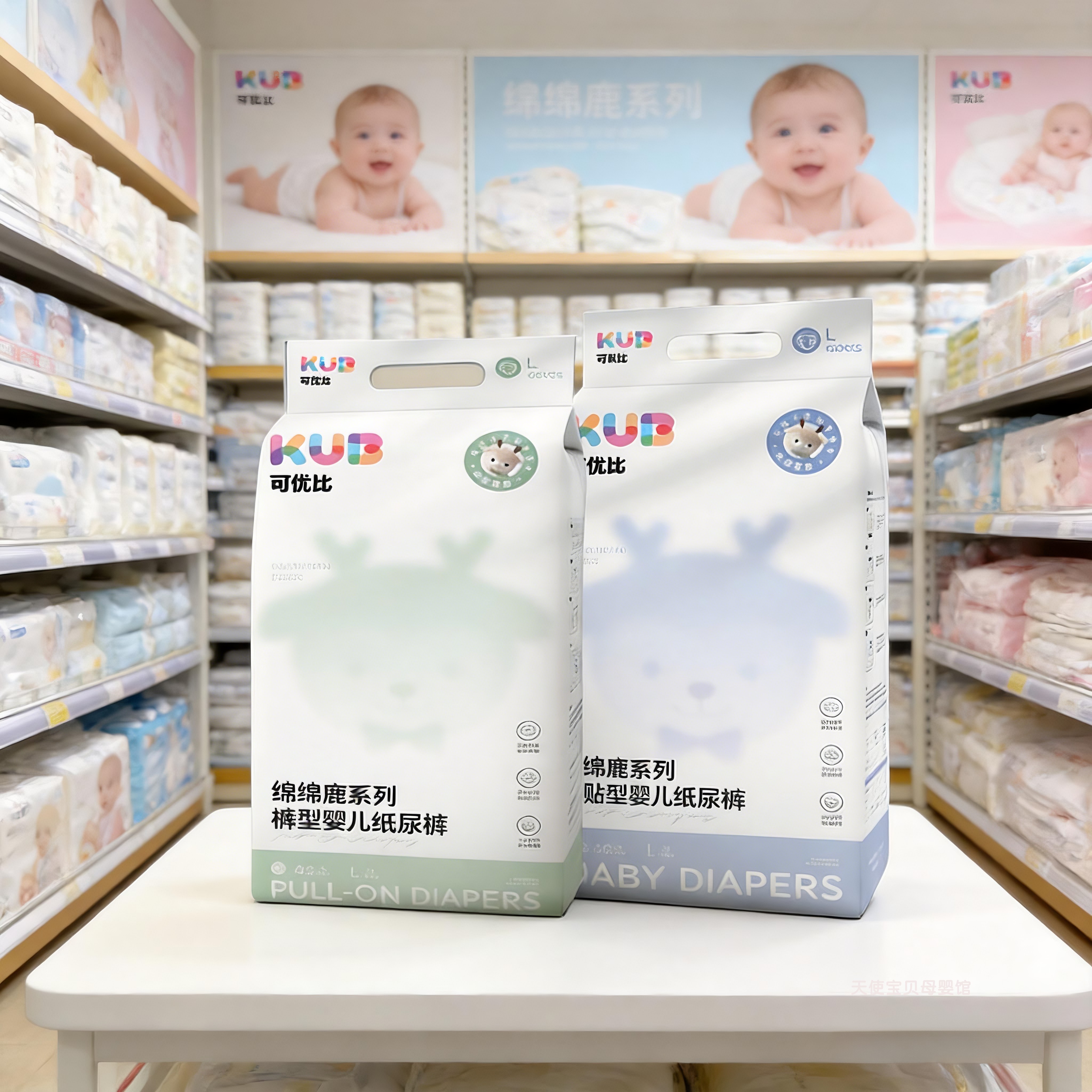 可优比绵绵鹿拉拉裤新生儿纸尿裤婴幼儿绵柔超薄尿不湿