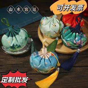 中国风山水宫廷香囊空袋端午节艾草香包随身荷包装中药挂脖小布袋
