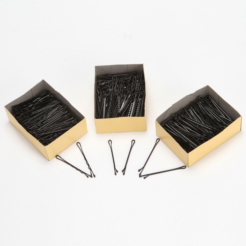 盒装影楼黑色发卡一字夹