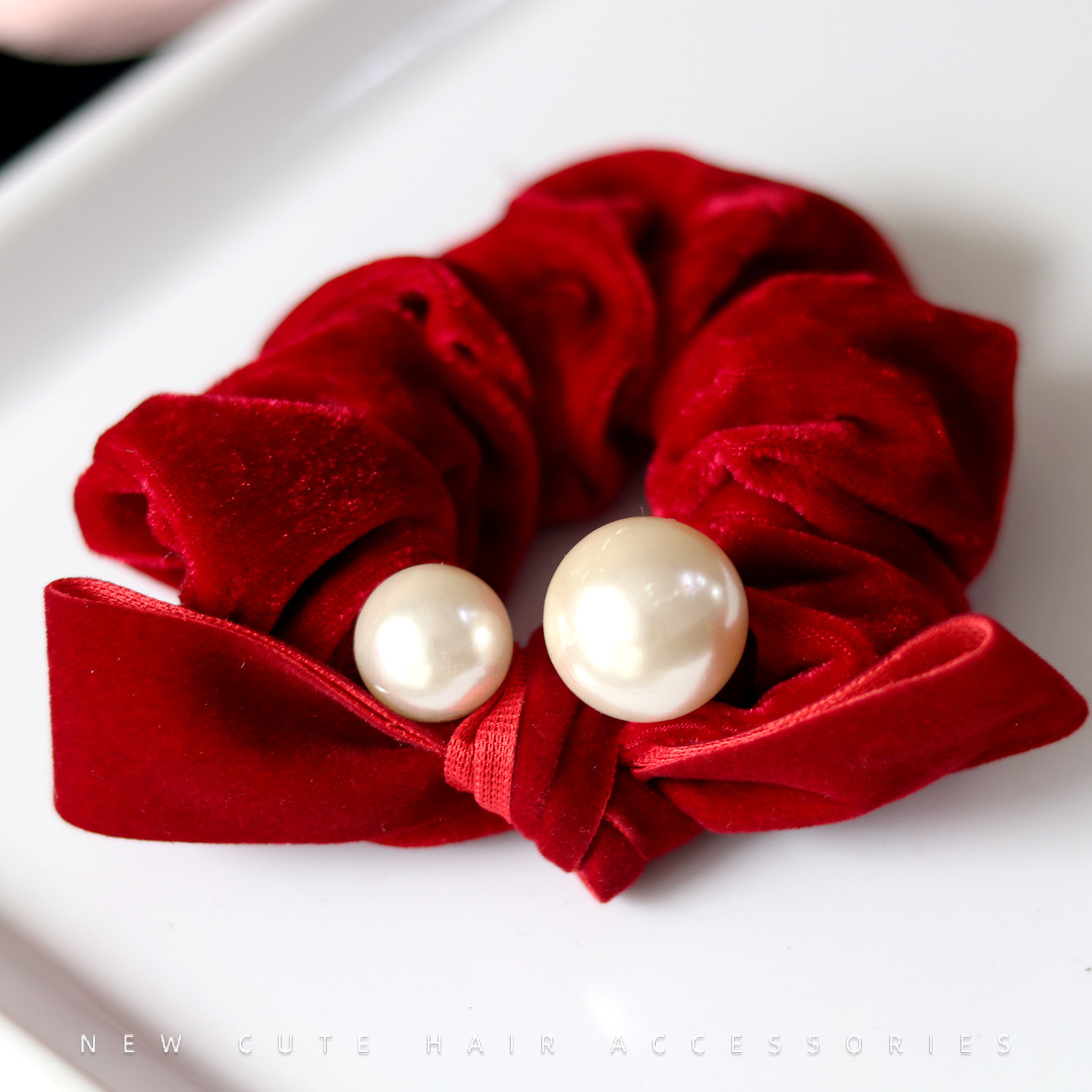 小女孩红色丝绒珍珠大肠发圈高级感小香风发绳新年新款头绳发饰,童装/婴儿装/亲子装,发饰,淘宝优惠券,粉丝福利购,淘宝优惠卷