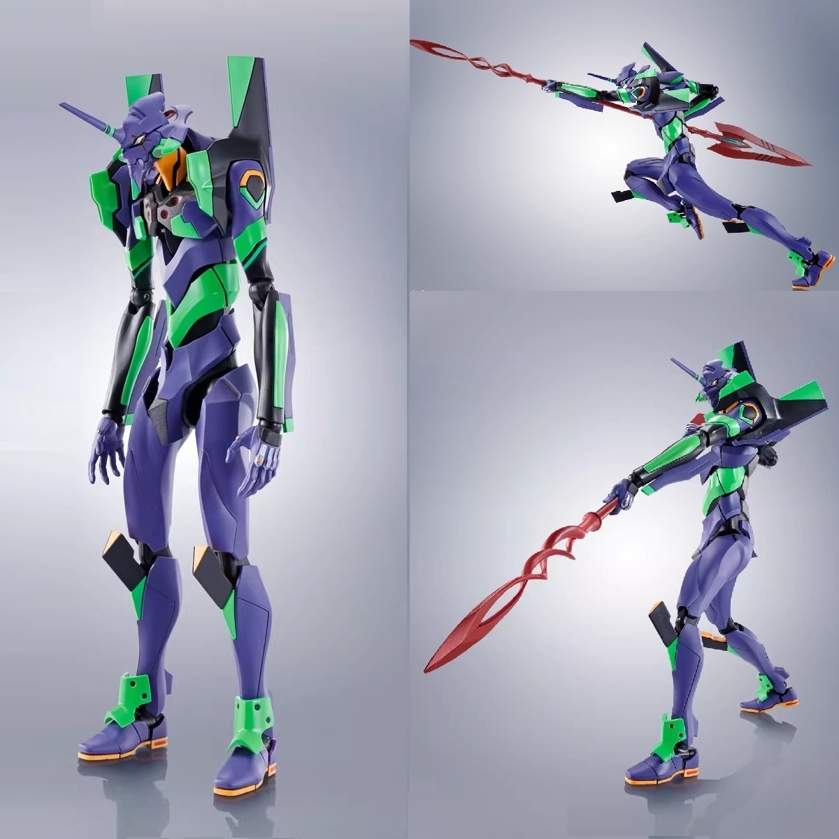 新世纪ROBOT魂 R魂 合金初号机福音战士卡西乌斯之枪关节可动模型