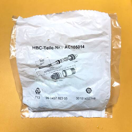 议价HBC-Teile Nr:AC105014 金属连接器 5针M12 公芯